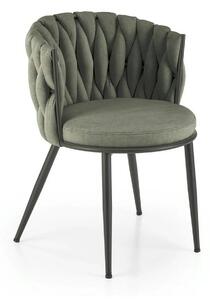 Scaun K516, verde/negru, stofa clasica/metal, 57x60x79 cm