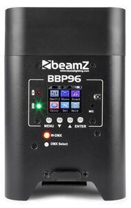 Beamz BBP96, uplight PAR 6x12 W, 6în1, led-uri, rgbaw-uv, 72 W, 12.6V / 10.4Ah, baterie neagră