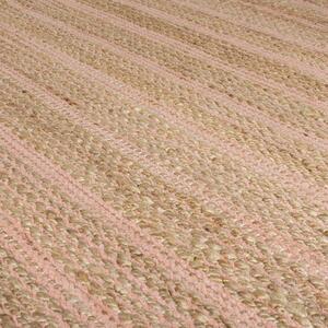 Covor din iută Flair Rugs Equinox, 120 x 170 cm, roz