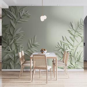 Tapet Imitarea frunzelor în basorelief, Fototapet Natură, Fototapet Frunze, w05244v1 : Uwalls.ro