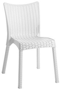 Set de gradina masa si scaune Groovy-Confident set 3 piese plastic alb 80x80x74.5cm