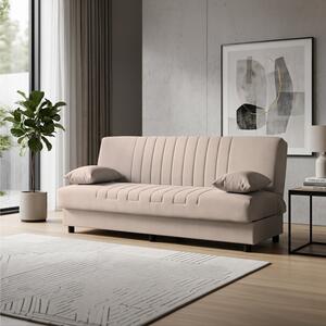 Canapea extensibila cu spatiu de depozitare Romina, Bej, 180x75x85 cm