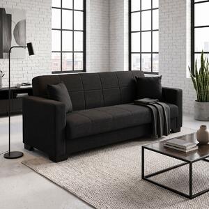 Canapea extensibila cu spatiu de depozitare Vox, Antracit, 180x75x85 cm