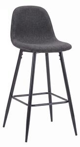 Scaun de bar Bella, Gri inchis, 41.5x49x108 cm