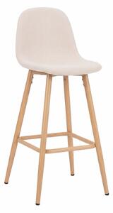 Scaun de bar Bella, Natural, 41.5x49x98 cm