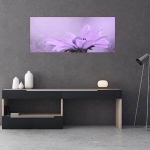 Tablou - Flori mov (120x50 cm)