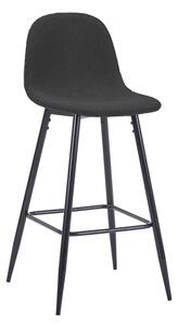 Scaun tip bar Bella, Negru, 41.5x49x98 cm