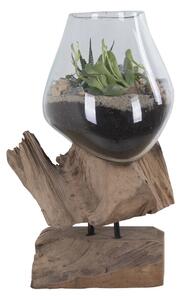 Vaza sculptata decorativa Waterdrop, Natural, 15x18x25 cm