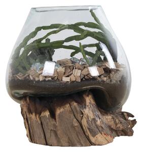 Vaza sculptata decorativa Waterdrop, Natural, 20x18x20 cm