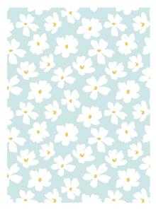 Hârtie de împachetat eleanor stuart No. 8 Floral, albastru-alb