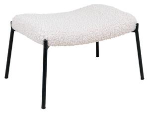 Set 2 piese Fotoliu lounge si taburet Glasgow, Alb, 79x42.5x70 cm