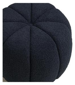 Taburet circular Paisley, Albastru inchis, 48x48x38 cm