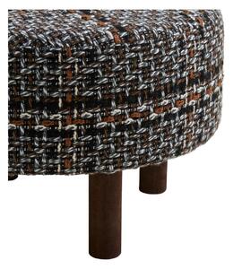 Taburet circular Falkirk, Negru, 50x50x36 cm