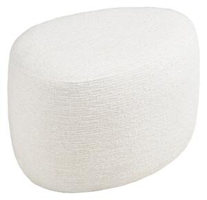 Taburet circular Hilo, Alb murdar, 40x55x39 cm