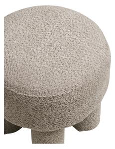 Taburet circular Canberra, Nisip inchis, 43x43x43 cm