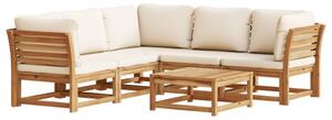 Set mobilier grădină cu perne, 6 piese, lemn masiv acacia