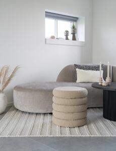 Taburet circular Brooklyn, Bej, 44x44x44 cm