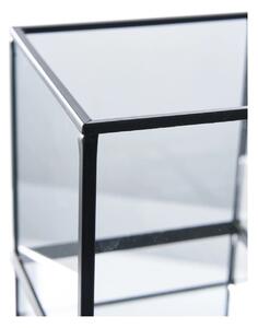 Suport lumanare Hurricane, Negru, 12x12x15 cm