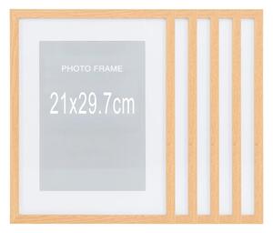 Set 5 piese Rame foto Marbella, Natural, 30x21x1.8 cm