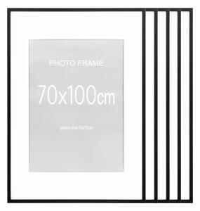 Set 5 piese Rame foto Marbella, Negru, 100x70x1.8 cm