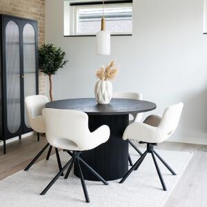 Set 5 piese Masa dining si scaune Boavista, Maro, 120x120x82.5 cm