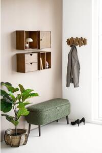 Set 4 piese Rafturi de perete Townsville, Maro inchis, 18x30x30 cm