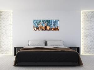 Tablou - Turma de căprioare (120x50 cm)