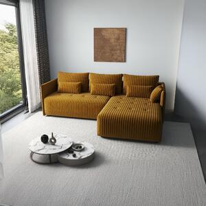 Colțar extensibil dumonde cu ladă de depozitare Malta Ambience Mustard II 235x185 cm