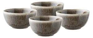 Set 4 piese Bol Viola, Gri, 14.5x14.5x7.5 cm