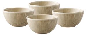 Set 4 piese Bol Viola, Bej, 13.5x14.5x7.5 cm