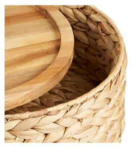Set 3 piese Cosuri pentru depozitare Botofte, Natural, 30x30x15 cm