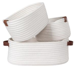Set 3 piese Cosuri Jarana, Alb, 35x22x13 cm