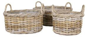Set 3 piese Cosuri depozitare Kuta, Natura, 50x50x28 cm