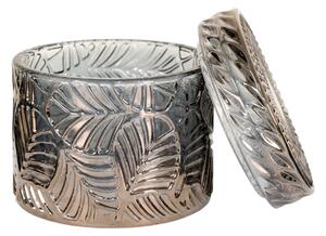 Set 2 piese Recipiente decorative, Gri inchis, 9x9x8.5 cm