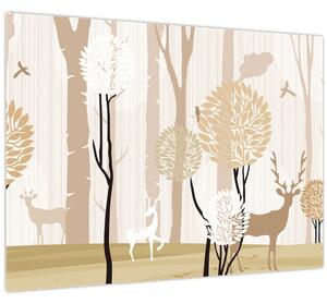 Tablou - Pădure ilustrată (70x50 cm)