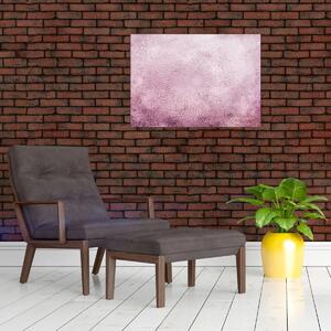 Tablou - Mandala pe zid roz (70x50 cm)