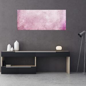 Tablou - Mandala pe zid roz (120x50 cm)