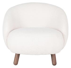 Set 2 piese Fotoliu lounge si taburet Savona, Alb, 80x50x76 cm