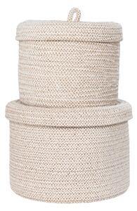Set 2 piese Cosuri decorative Sebal, Bej, 18x18x14 cm