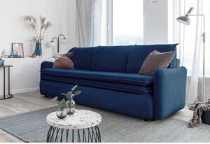 Canapea extensibilă din catifea Miuform Tender Eddie, albastru marin