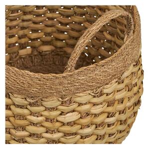 Set 2 piese Cosuri decorative Strahan, Natural, 38.5x38.5x30 cm