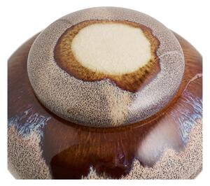 Set 2 piese Borcane decorative, Maro, 15.3x15.3x8.5 cm