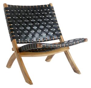 Scaun pliant tapitat Perugia, Negru , 74x66x73 cm