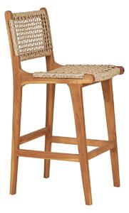 Scaun inalt pentru insula de bucatarie Derby, Natural, 50x45x94 cm