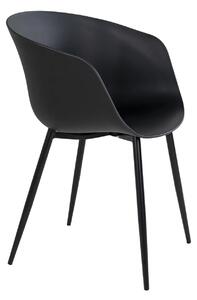 Scaun dining Roda, Negru, 56x55x78 cm