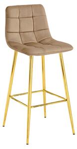 Scaun Bar Simon Catifea Maro Picioare Metalice Finisaj Auriu