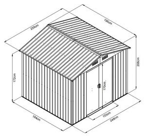 Căsuță de grădină pentru depozitarea uneltelor Avenberg 2.0 x 2.6 m VERDE SD-X68E-H170