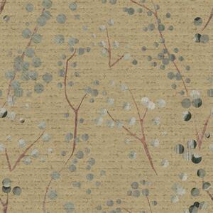 Tapet Model botanic abstract cu cercuri, Tapet flori, a01126 : Uwalls.ro