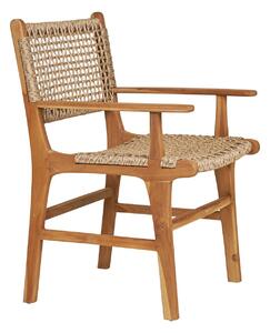 Scaun dining cu brate Derby, Natural, 56x57x90 cm