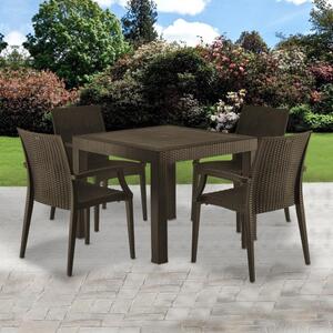Set mobilier de grădină 5 piese Avenberg NATURA - Maro